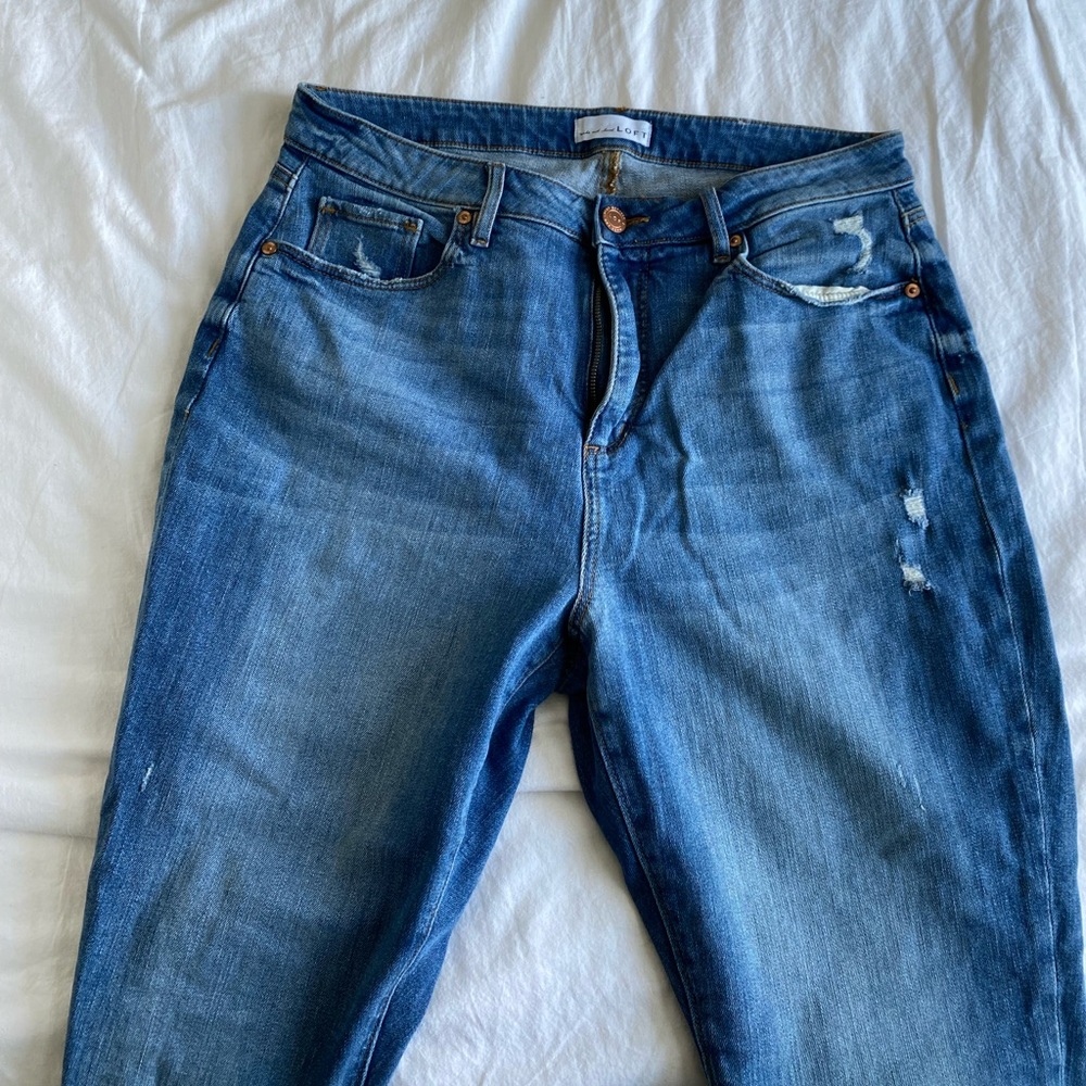 Loft Curvy High Waist Ankle Skinny Jean